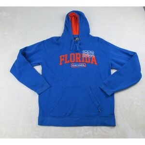Florida Gators Sweater Mens Large Blue Orange Hooded‎ Hoodie UF Football NCAA*